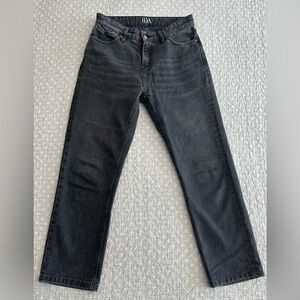 Donna Ida Boy Dazzler High Top 90s Straight Leg Jeans Blackout Denim Size 27